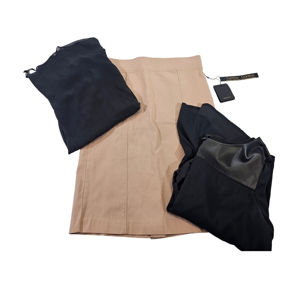 Dalia Ann Taylor Express Skirt Blouse Lot Womens Mixed Size Pink Black Solid Set
